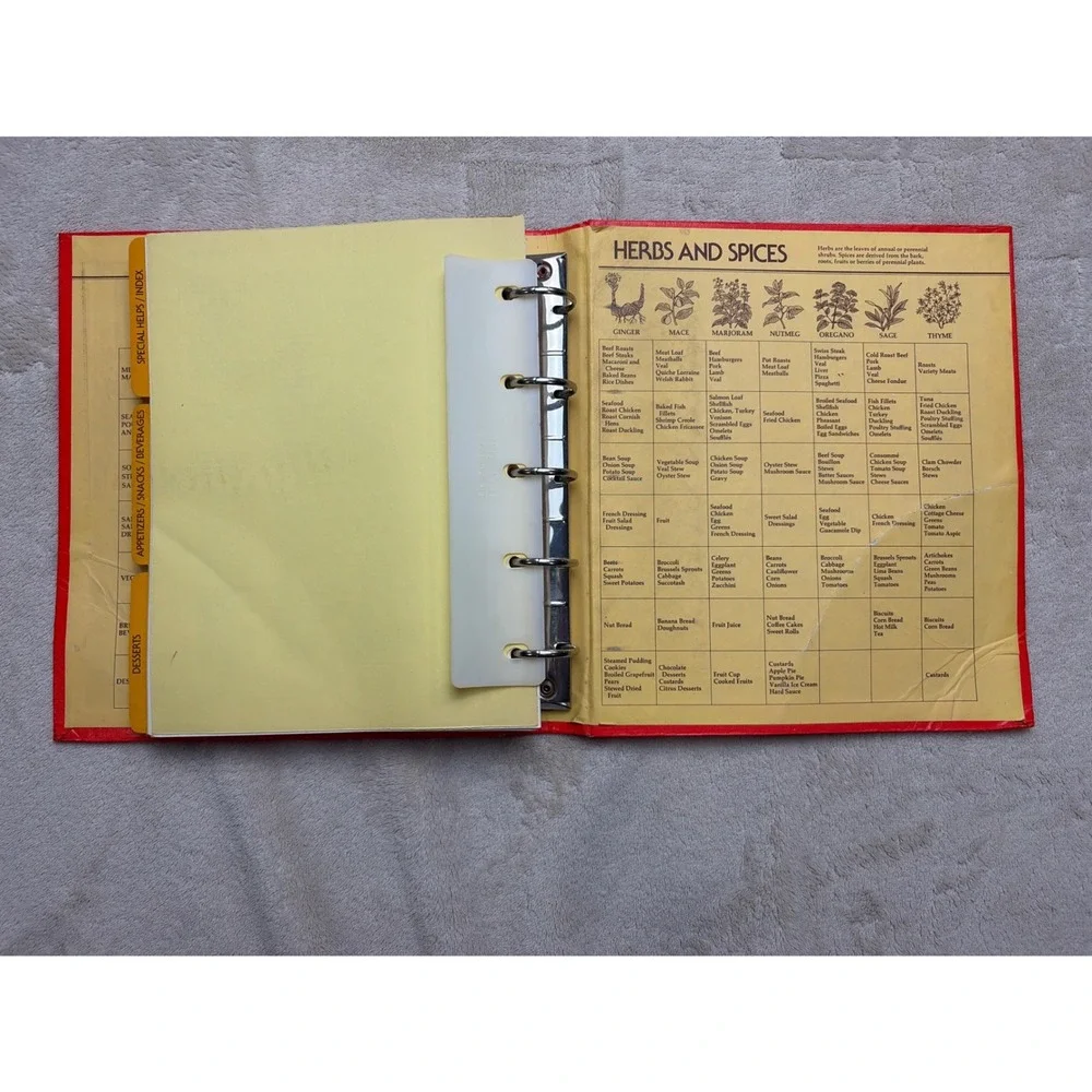 Betty Crocker Cookbook Golden Press 1980 Red Binder New Revised Edition Good